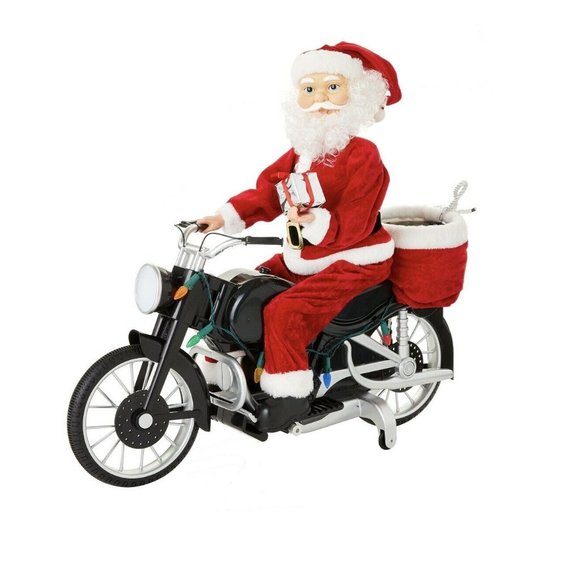 Mr. Christmas Super Motorcycling Musical Animated Plush Santa 20" Lighted - Picture 1 of 3